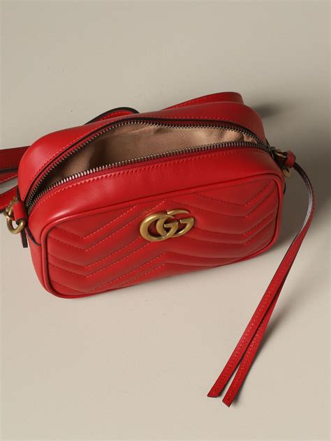 red gucci bag|gucci marmont shoulder bag red.